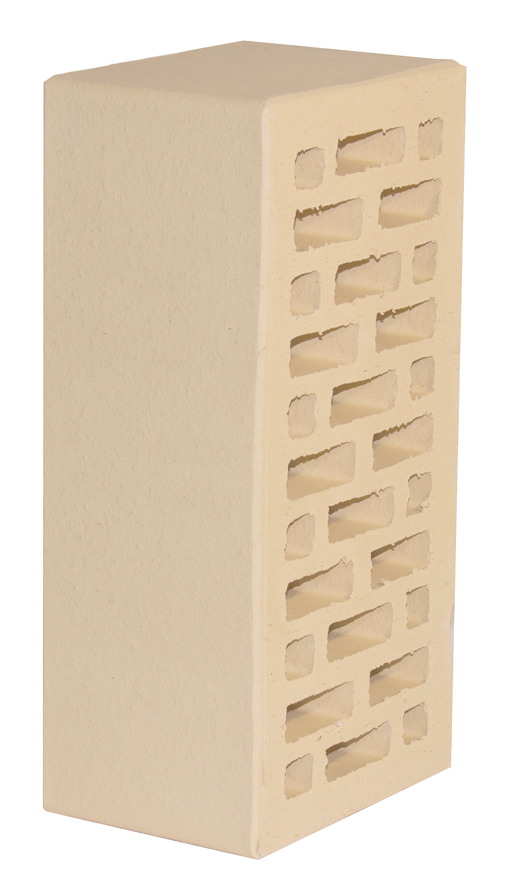 Облицовочный пустотелый, М-150,120x250x88, белый, Новомосковский КЗ