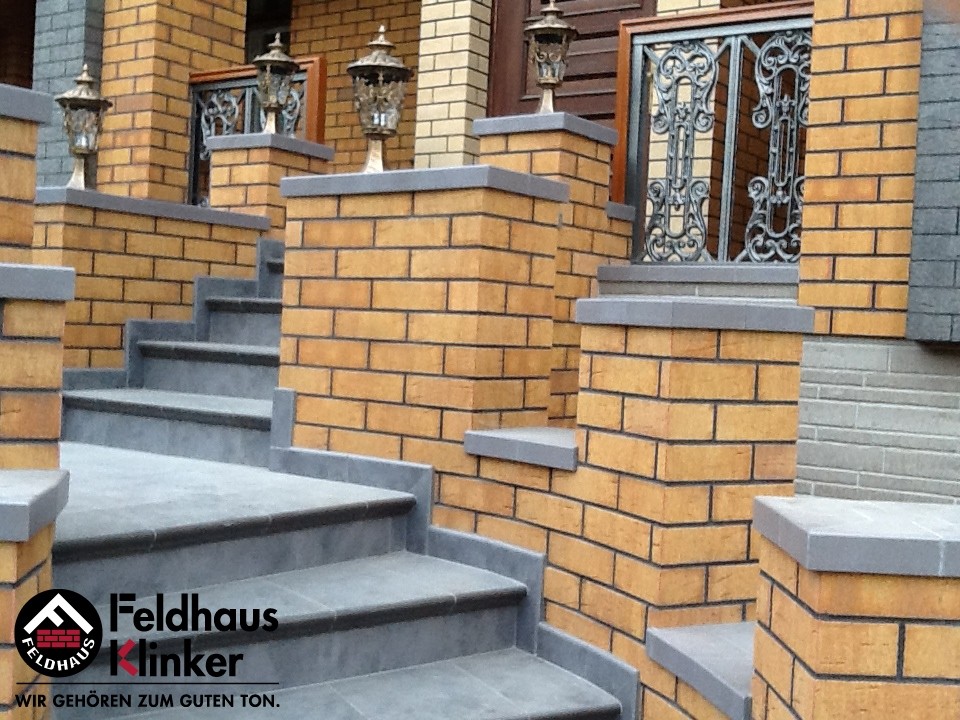 Клинкерная фасадная плитка Feldhaus Klinker R268 Nolani пестрая обожженная NF9, 240*9*71 мм